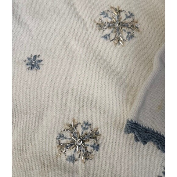 Koret Snowflake Winter Beaded Sweater 2x - Picture 4 of 9